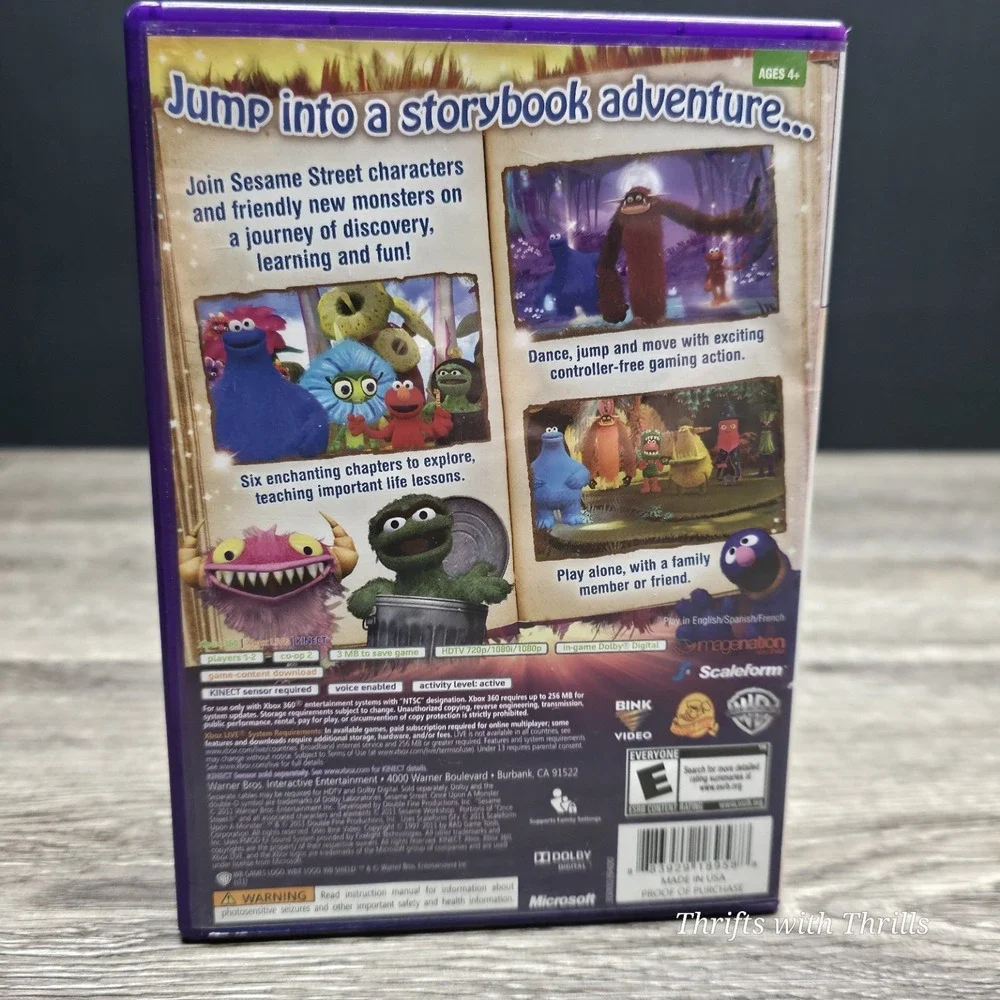 Sesame Street: Once Upon a Monster‎ (Microsoft Xbox 360, 2011)